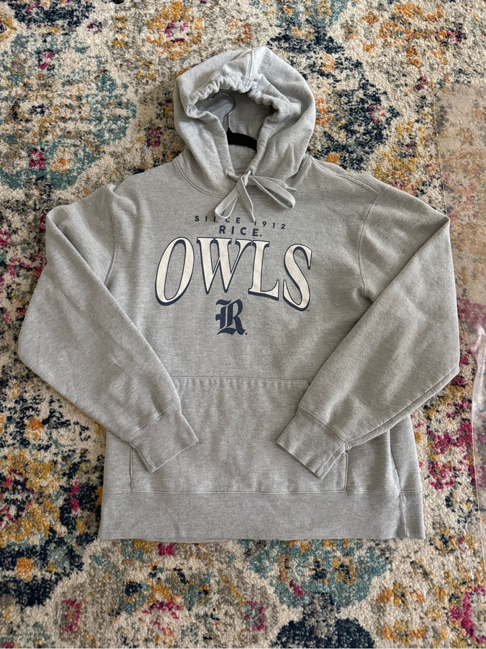 Rice Owls Gray Hooded Sweatshirt